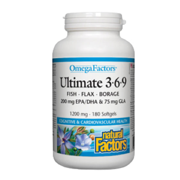 Natural Factors - Ultimate 3.6.9 - Fish, Flax, Borage (180sg)