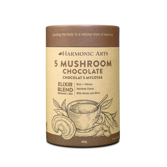 Harmonic Arts - 5 Mushroom Chocolate - Elixir Blend (480g)