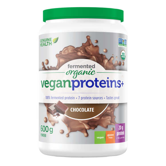 Genuine Health - Fermented Organic Vegan Proteins & Chocolate (600g)
