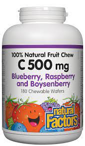 Natural Factors - Vit C-Blueberry (90chewables)