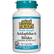 Natural Factors - Acidophilus Double Strength 10 bill active cells  (180caps)