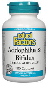 Natural Factors - Acidophilus Bifidus (180caps)