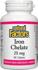 Natural Factors - Iron Chelate 25mg (90tab)