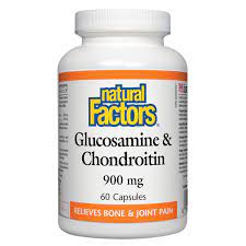 Natural Factors - Glucosamine + Chondroiton 900mg (60caps)