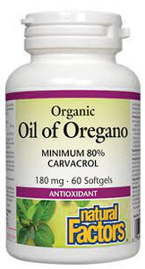 Natural Factors - Oil of Oregano 180mg (60 softgels)