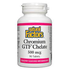 Natural Factors - Chromium GTF Chelate 500mcg (90tab)