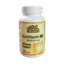 Natural Factors - Vit D3 1000IU (180caps)